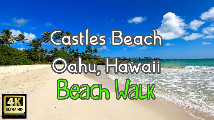 Castles Beach, Kailua | Oahu, Hawaii| Virtual Tour [4K 60fps]| Relaxation Beach Walk | #hawaiiwalk