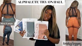 Alphalete try on haul | New Amplify colors | Size Large (curvy girl)