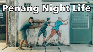 Penang street art at night + ...