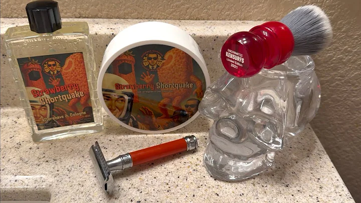 PAA’s  New “Strawberry Shortquake” Soap and Aftershave, EJ - DE89 Razor, & Kensurfs Brush.