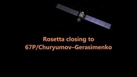 Rosetta approaching the comet 67P/Churyumov–Gerasimenko