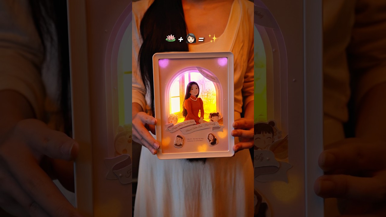 Lotus-inspired custom light box for a beloved teacher 🌸✨ 