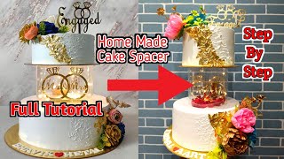 Mr & Mrs Engagement Cake With Home Made Cake Spacer | Ring Ceremony Cake Design