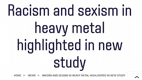 British academic: Metal normalizes masculinity and whiteness #Metalgate