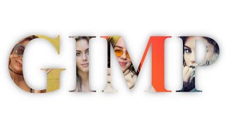 GIMP Tutorial: Put Images on Text