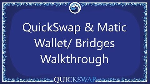 Very Quick quickswap.exchange and Matic Wallet & Bridges Walkthrough! (Under 7 mins)