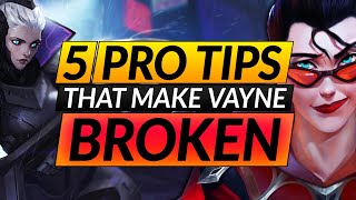 5 Tricks Every PRO VAYNE ABUSES - Challenger ADC Tips You MUST Know - LoL Carry Guide