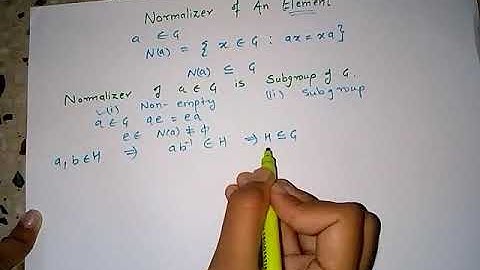 Normalizer of an element