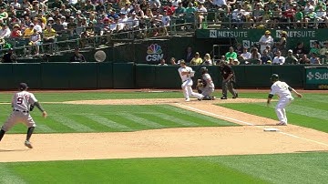 DET@OAK: Smolinski doubles to left, Phegley scores