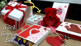 DIY : 5 in 1 Explosion Box with Drawers | 5 in 1 Diy SURPRISE BOX | Magic Gift Box for Him or Her