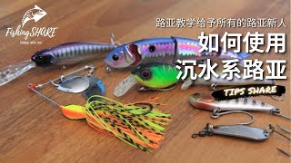 【FishingShare】路亚教学给予所有的路亚新人 如何使用沉水系路亚（水里游的路亚）|HOW TO USE LURES FOR BEGINNERS| SINKING LURES TUTORIAL