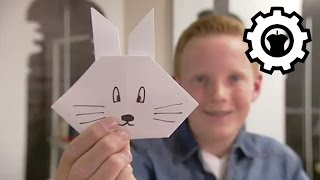 Het Klokhuis Doe het zelf: Origami-konijn