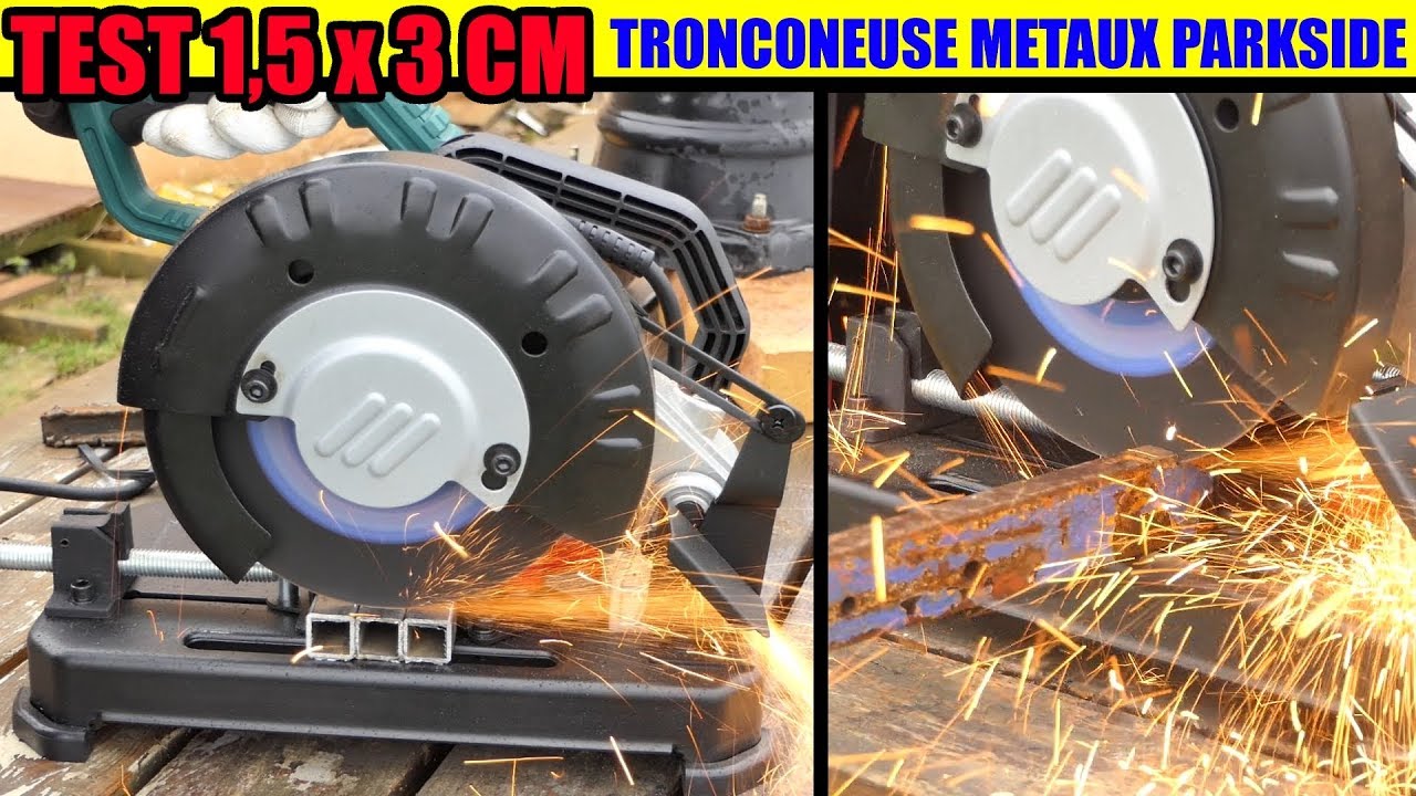 lidl tronçonneuse à métaux parkside parkside pmts 180 a1 test acier Metal  Grinder Trennschleifer - YouTube