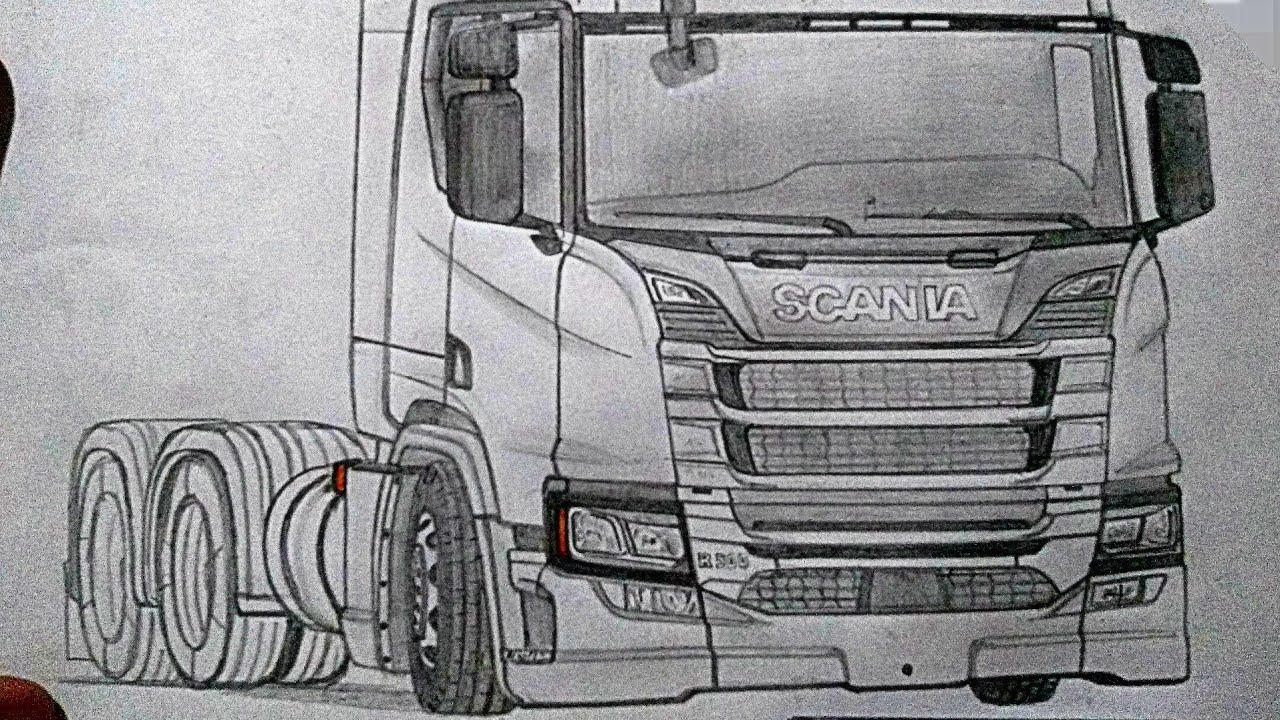 Desenhando Novo Scania R Modelo R500 parte 1 