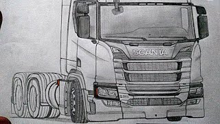 DESENHANDO SCANIA 124 ARQUEADA 