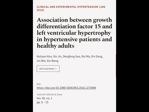 Association Between Growth Differentiation Factor 15 And Left Ventricular Hypertrophy RTCL TV