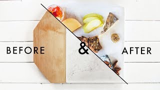 Okay these marble and wood cheeseboards are friggin GORGE but can also be mad monie$$ we figured out how to DIY it. Our 