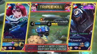 JOHNSON + LESLEY COMBO BUG! (MUST WATCH) TOP GLOBAL LESLEY & JOHNSON RANK GAMEPLAY + SKIN GIVEAWAY