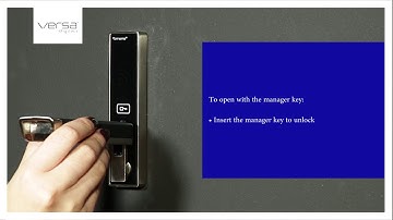 How to operate a Digilock VERSA RFID lock with the Manager Key