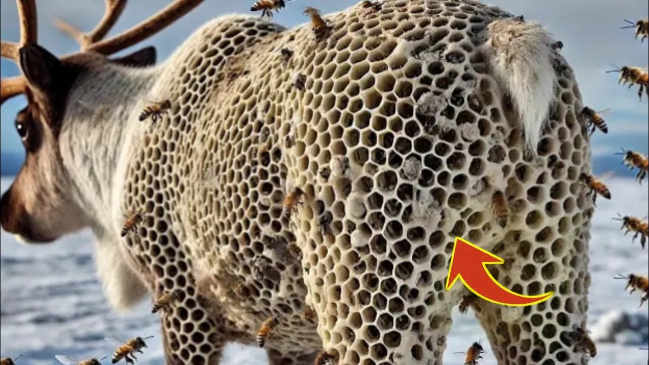 Reindeer in Danger! Wildlife Team Saves It from a Deadly Bee Swarm