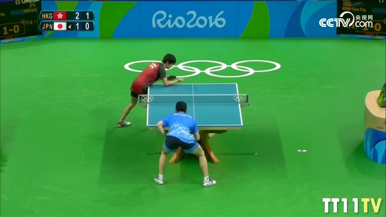 【卓球】リオ五輪　男子シングルス4回戦　丹羽孝希vs黄鎮廷