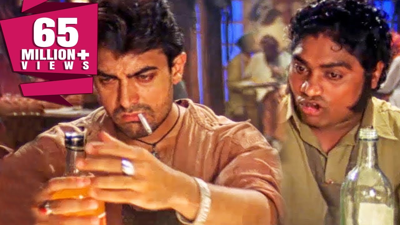 दारु पीने के बाद हुआ आमिर खान और जॉनी लीवर के बीच शायरी का मुकाबला | बॉलीवुड का ज़बरदस्त कॉमेडी सीन