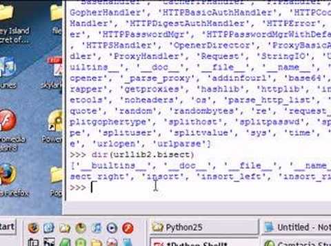 Beginners' tutorial for the Python programming language. This video focuses on importing modules and using the "inspect" module to explore the source code of modules you are using.