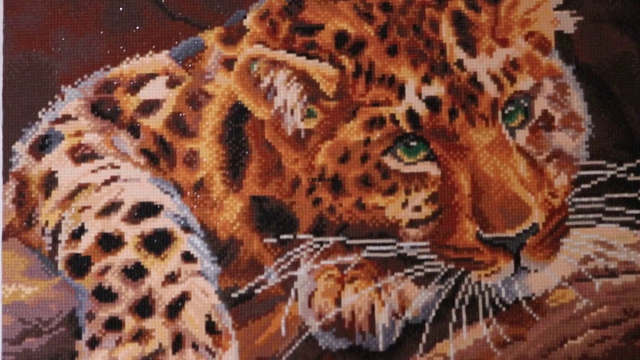 Leopard Diamond Painting - YouTube