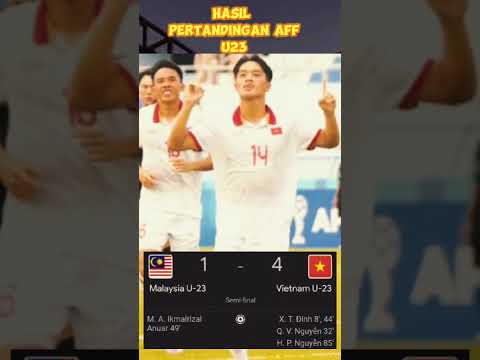 Hasil Pertandingan AFF U23 | Malaysia vs Vietnam