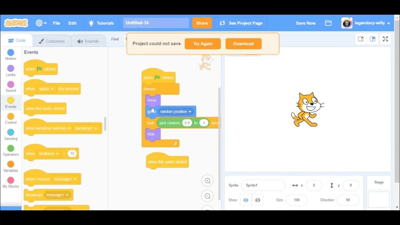 how to make a simple game using scratch in 5 minutes - YouTube