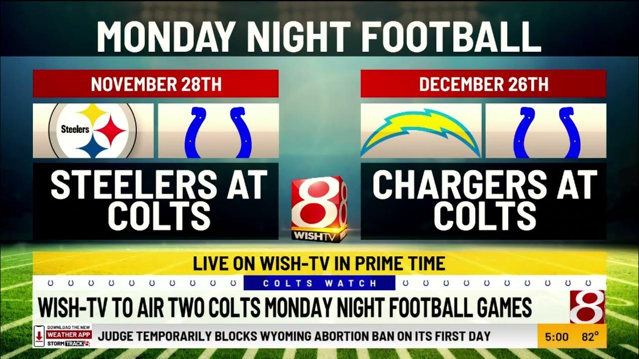 WISH-TV to air two Colts Monday night football games 