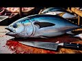 Witness the Tuna Expert from Sorong City in action cutting tuna at the traditional fish market