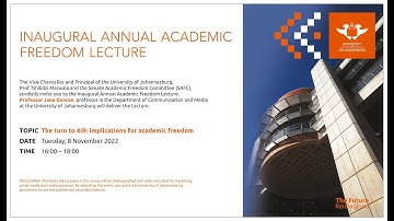 Inaugural Academic Freedom Lecture