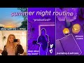 Summer night routine 2022 clean with me my skincare  pamper routine journaling  more