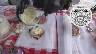Dean cooks 3 types of stuffed burgers on the grill