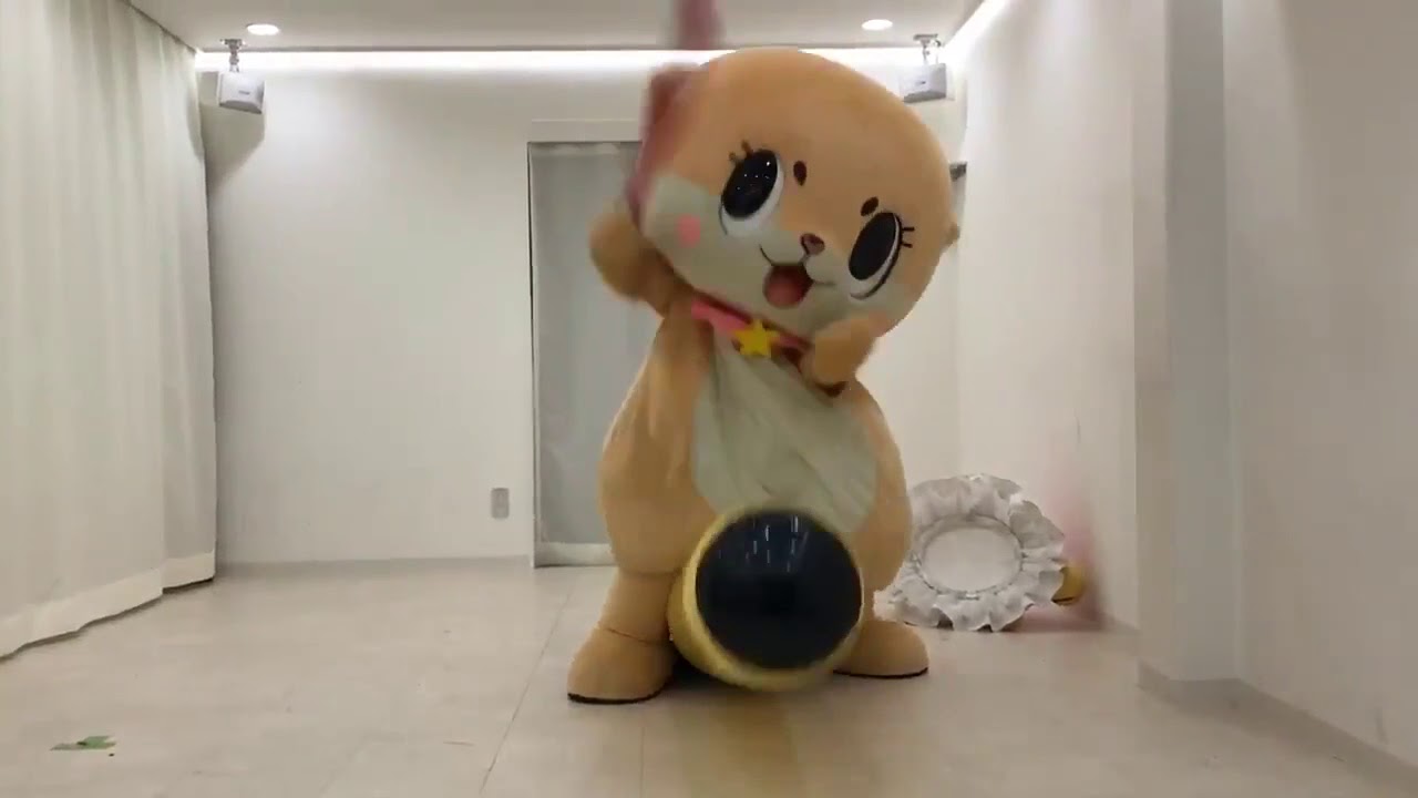 Chiitan fight 2 - Costumed mascot fighting.