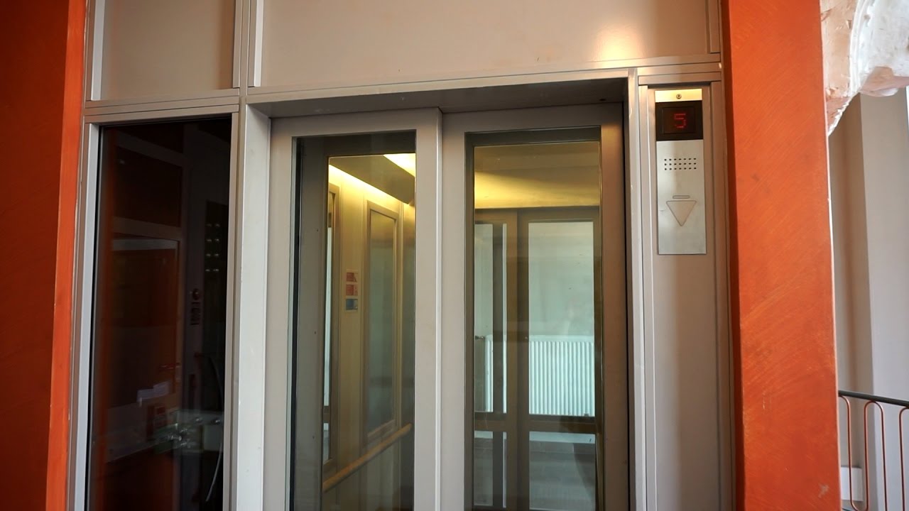 Glass Doors 1996 Kone M Series Traction Elevator Bredgränd 7 Glass Doors 1996 Kone M Series Traction Elevator Bredgränd 7 Uppsala Sweden