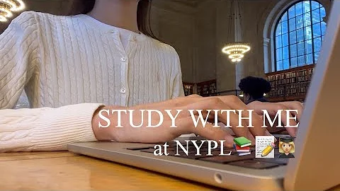 뉴욕 공립 도서관에서 스터디윗미 📚 | Study With Me at New York Public Library | 1hr 30m