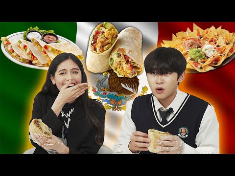 Korean Teenager Tries Mexican Food for the First Time!! (With Mexican)