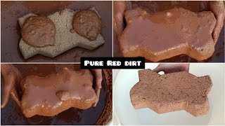 Brand New Shape Video  || Pure Red dirt || tutorial result|| crumbling and dipping in Water #asmrhub