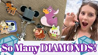 BEST Pin Trading Day at Disney Springs😱💎✨Finding DIAMOND Pins   Opening New Blind Bag | Disney Vlog