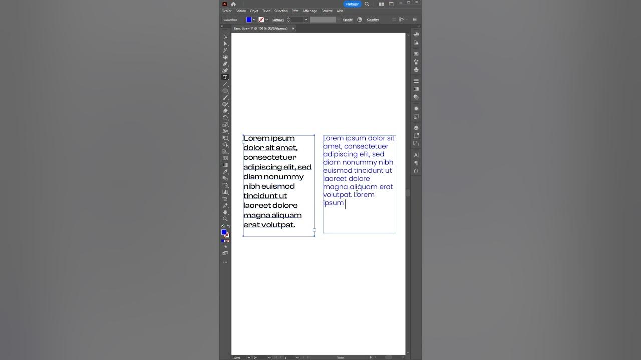 Copier coller un texte sans son style sur Illustrator tutorial 