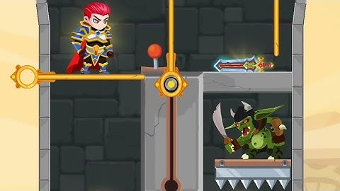 Hero Rescue Gameplay All Level Solution - Pull The Pin Mobile Game