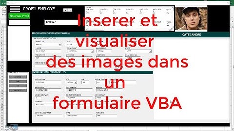 EXCEL VBA EXPERT  Insérer et visualiser une image dans un formulaire