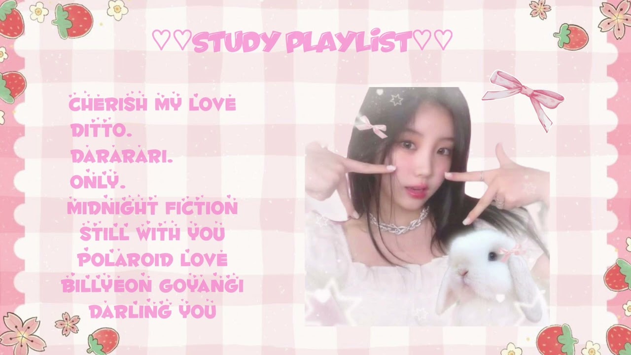 Study with me🌸✨️: Kpop playlist| Chill, Focus and productivity🩷