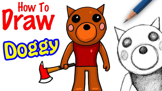 COMO DESENHAR A SKIN BUNNY DO PIGGY ROBLOX  how to draw bunny from piggy  roblox 