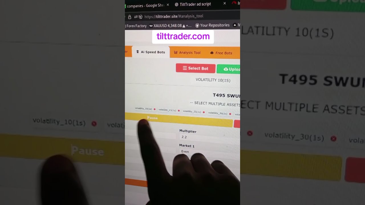 Trading Even Odd on Deriv using The even Swung Botusing tilttrader.site by tilttrader.com