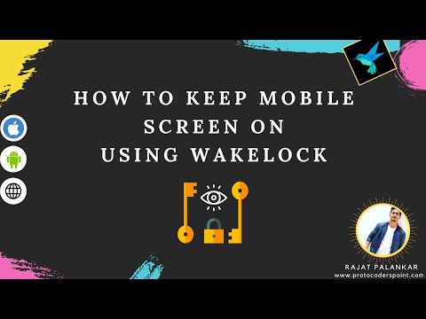 Flutter Wake Lock - Keep Screen Awake using WakeLock plugin in Android, IOS devices and Web.