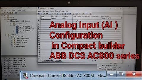 Analog Input ( AI ) Signal Configuration on Compact Control Builder AC-800 Software Of ABB’S PLC/DCS