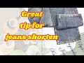 Wie kann man Jeanshose im Originalsaum kürzen! How can you shorten jeans in the original hem!